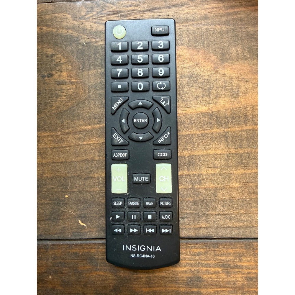 Insignia TV Remote Control OS NS-RC4NA-16 Replacement Black Genuine NS-RC4NA-16